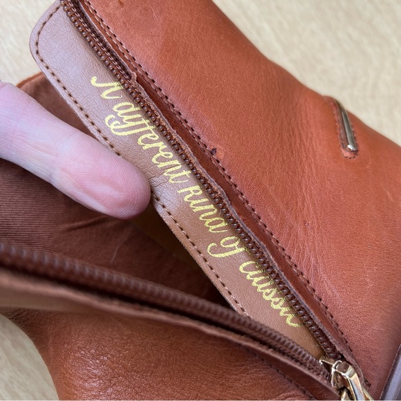 Franco Sarto Wm’s Bealy Cognac Leather Ankle Boots Sz 7.5 - Picture 4 of 13